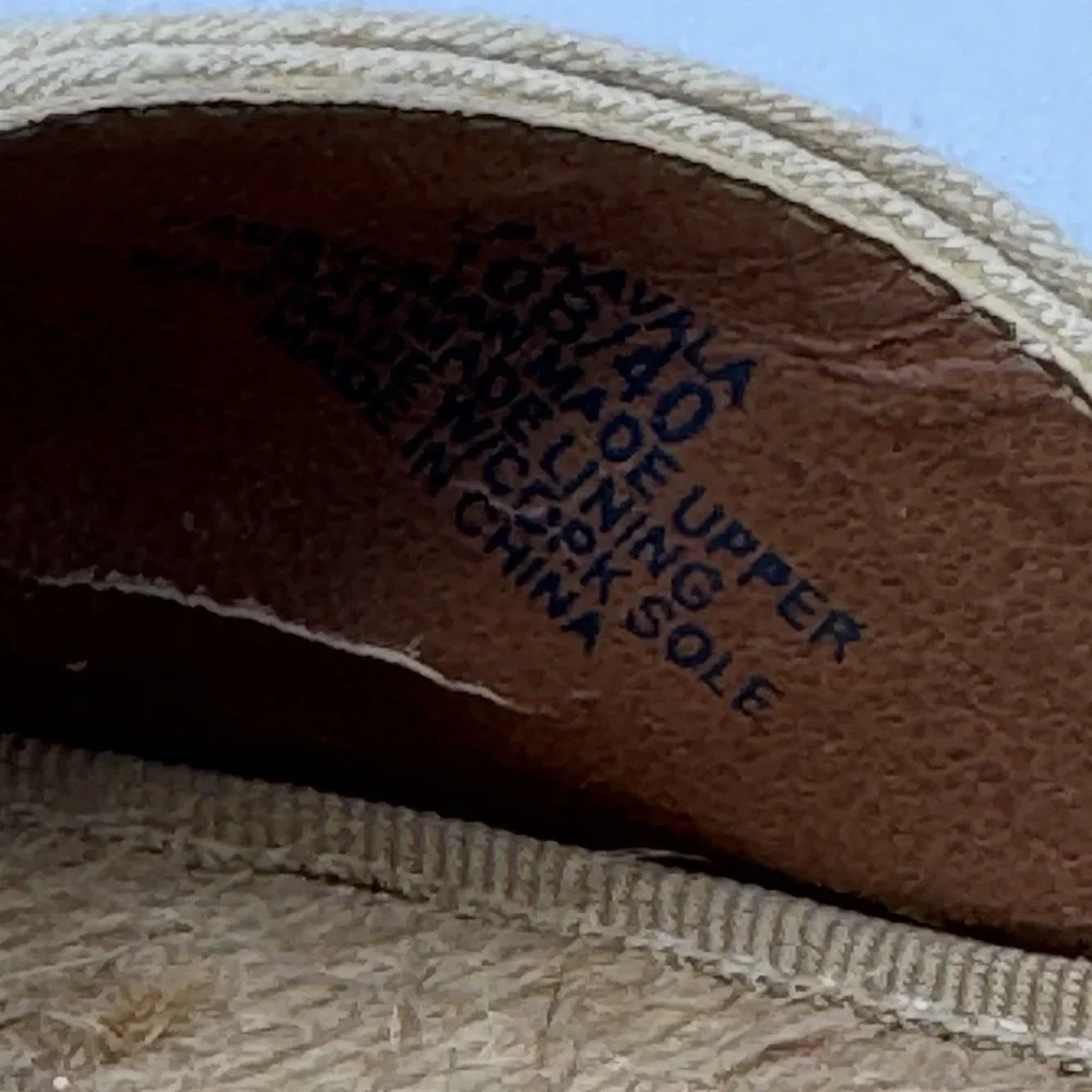 Lucky Brand Kavala Espadrille Jute Wedge Sandals Cream‎ Bow Womens Size 10 B